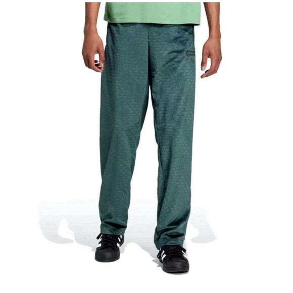 adidas Originals Monogram Velour Track Pants Men’s Size XXL IZ2532 Green - Picture 1 of 10